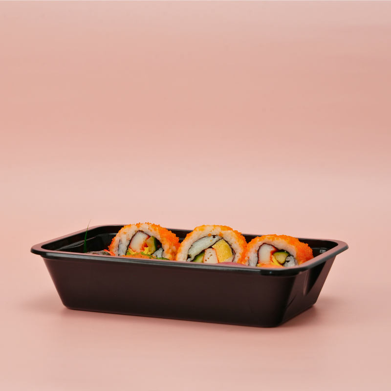 กล่องอาหารไมโครเวฟ PP 500 มล. (TUB K500) สีดำ