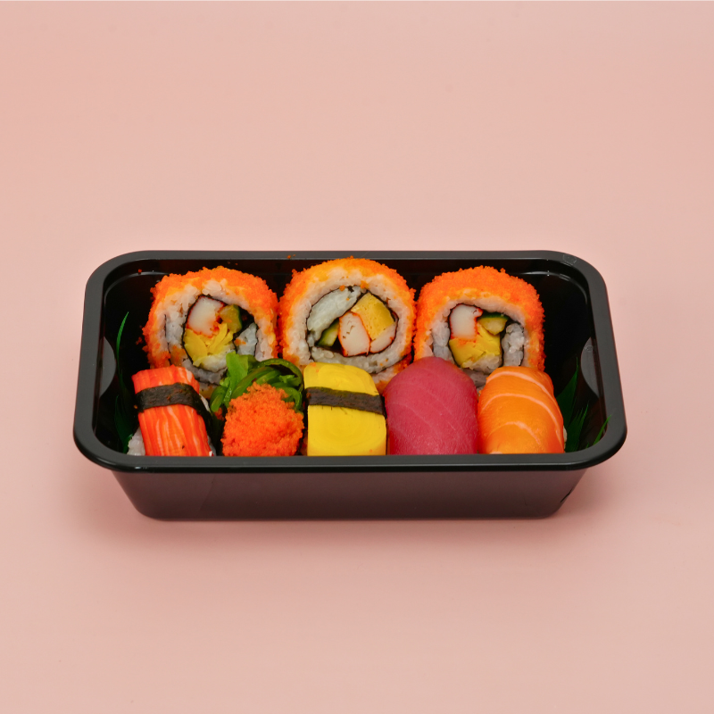 กล่องอาหารไมโครเวฟ PP 500 มล. (TUB K500) สีดำ