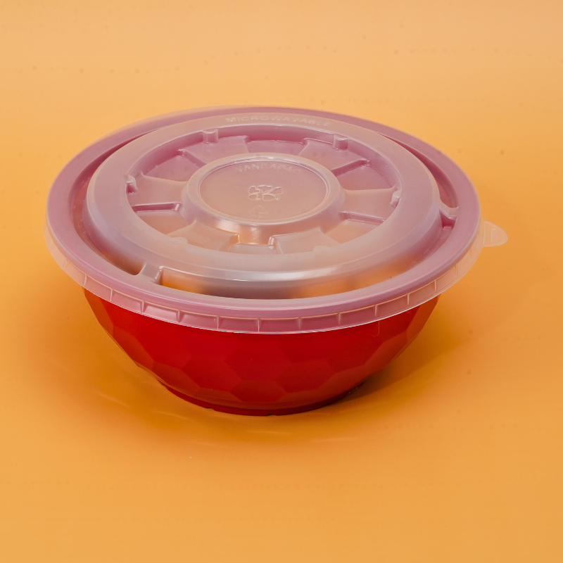 PP MICROWAVE Bowl (Red) 750ml Rim Diameter 165 mm